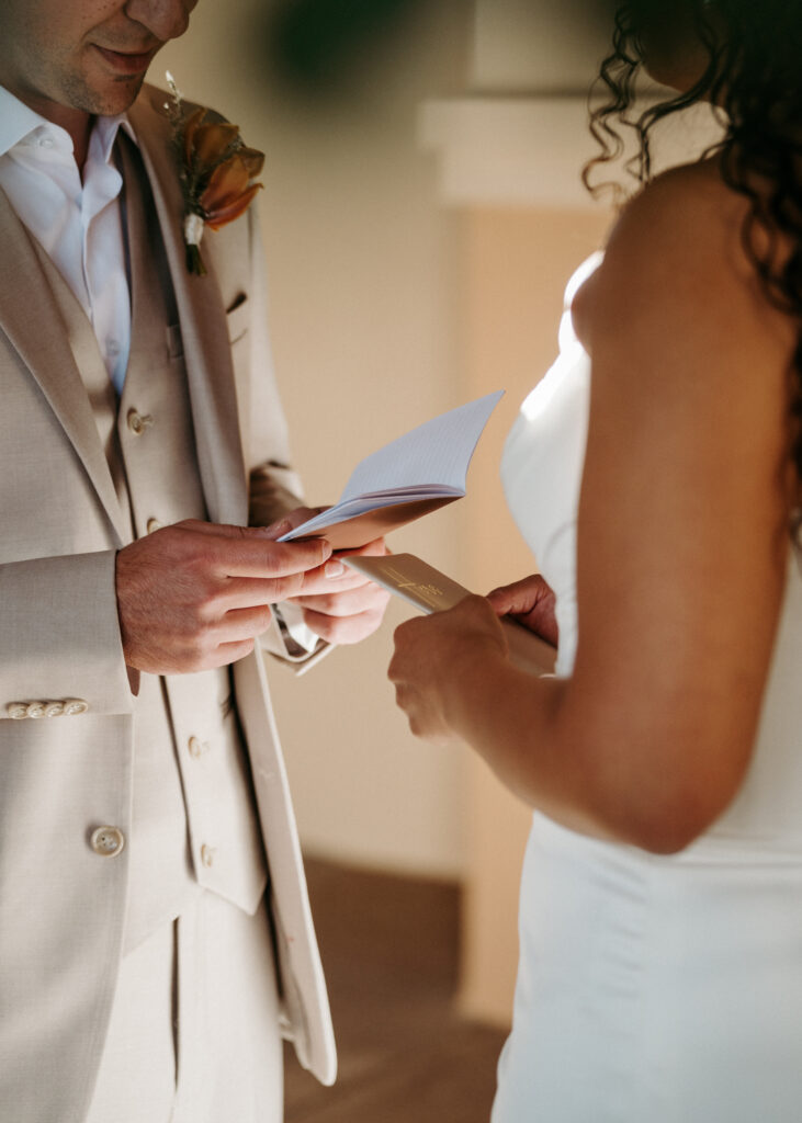 Bride and Groom vow books